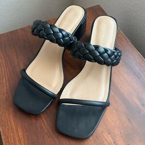 Sincerely Jules Black Braided Heels
